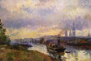 Albert Lebourg Tug Boats at Rouen china oil painting reproduction